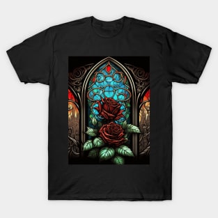 Stained Glass Roses T-Shirt